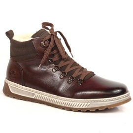 Botas altas de piel para hombre invierno marrón Rieker 37002-25