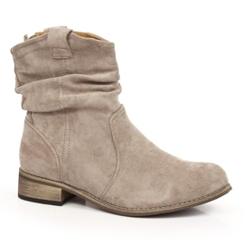 Botas camperas mujer ante, cálidas, beige Jezzi Botas camperas mujer ante, cálidas, beige Jezzi