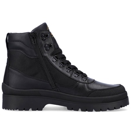 Zapatos hombre impermeables de piel Rieker Revolution U0270-00 negro