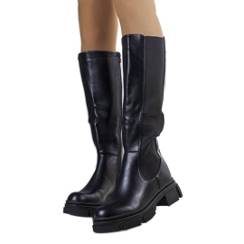 BM Botas negras con aislamiento de Flores negro BM Botas negras con aislamiento de Flores negro