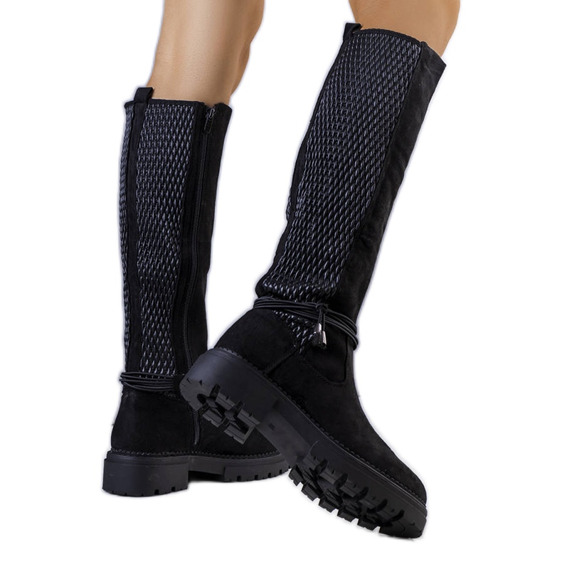 Botas negras con aislamiento de Leale negro Botas negras con aislamiento de Leale negro