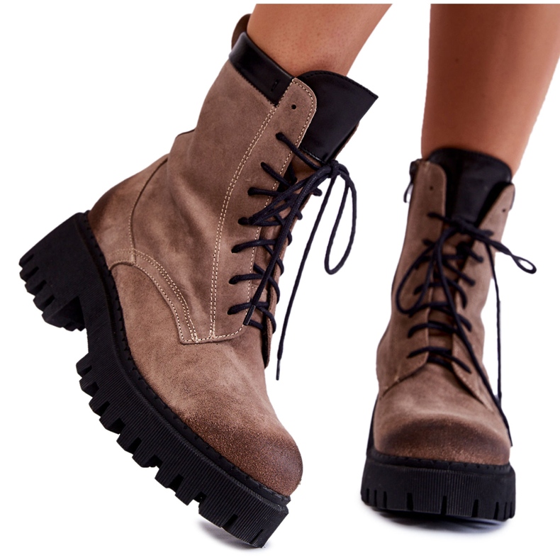 PL5 Botas Cálidas Clásicas Ante Marrón Caima beige PL5 Botas Cálidas Clásicas Ante Marrón Caima beige