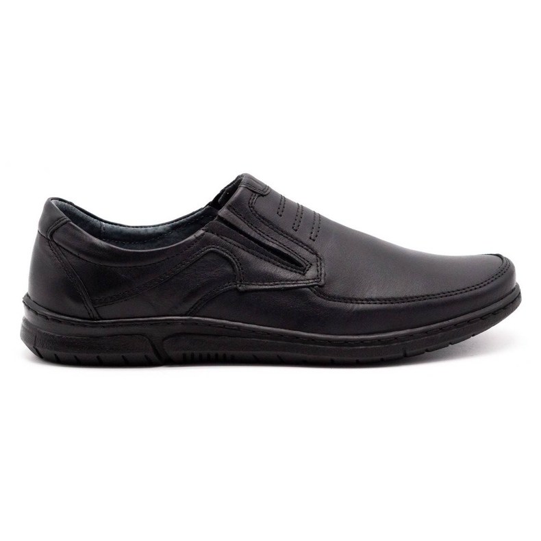 Olivier Zapatos sin cordones para hombre 7053 negro