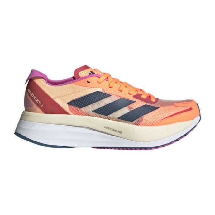 Zapatillas Adidas Adizero Boston 11 W GX6654 negro rojo violeta naranja multicolor amarillo