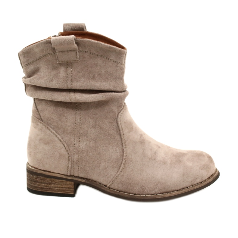 Evento Caqui Jezzi 20BT35-3046 botas de ante beige