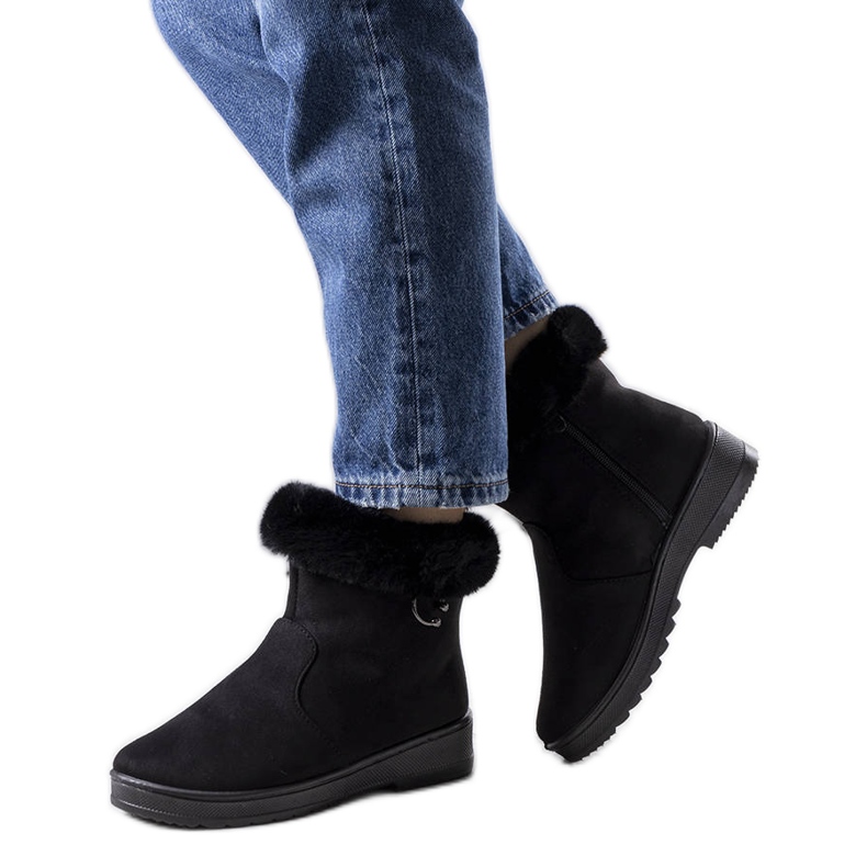 BM Botas para la nieve con detalles de piel negras de Marvin negro