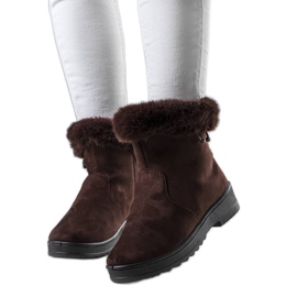 Botas para la nieve con ribete de pelo marrones de Marvin marrón
