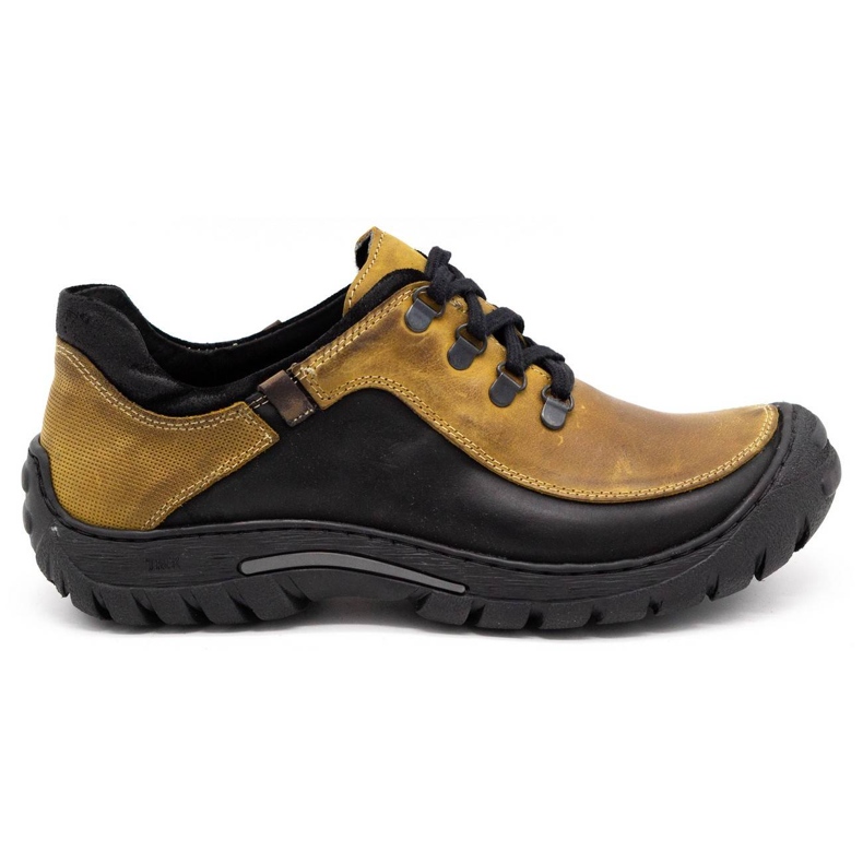 KOMODO Zapatos trekking hombre piel 917K amarillo