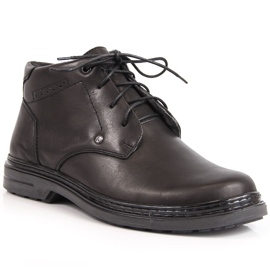 Botines hombre piel con cremallera negro Helios