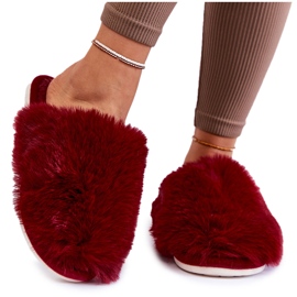 BM Pantuflas Mujer Piel Sheryl Granate rojo
