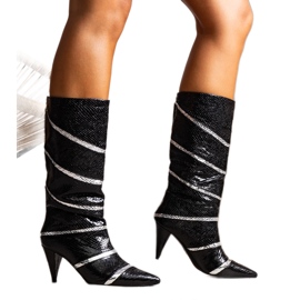 Botas con aislamiento Nevzo negras y plateadas negro Botas con aislamiento Nevzo negras y plateadas negro