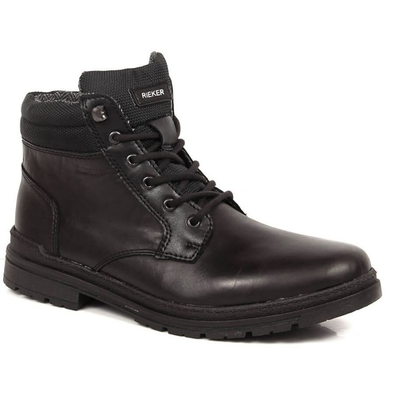 Botas altas de piel Rieker M RKR558 negro