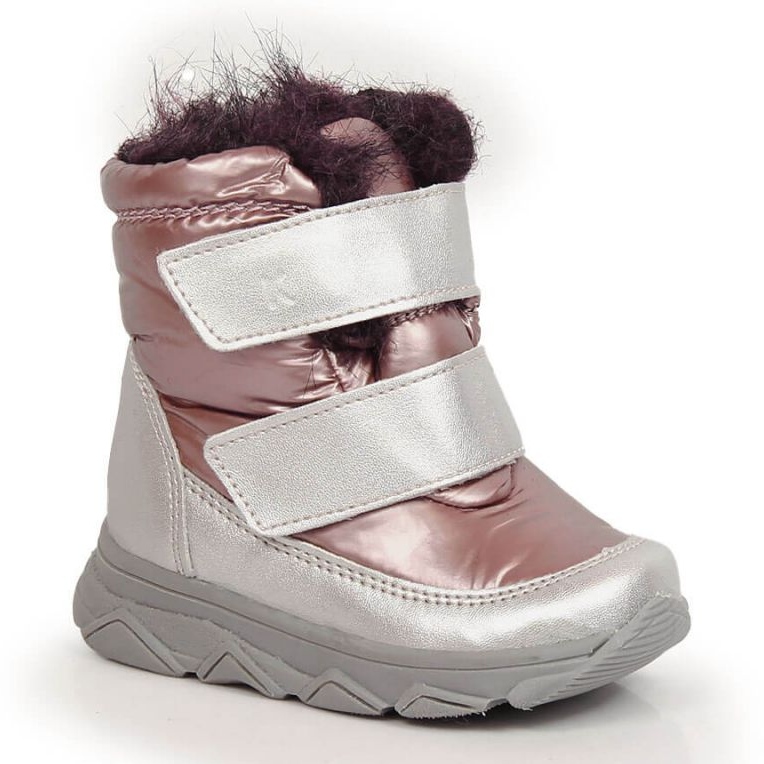 Botas de nieve impermeables con membrana de velcro Kornecki KOR6895B rosado