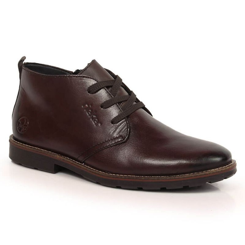 Botas de cuero con aislamiento de lana de oveja Rieker M RKR569 marrón