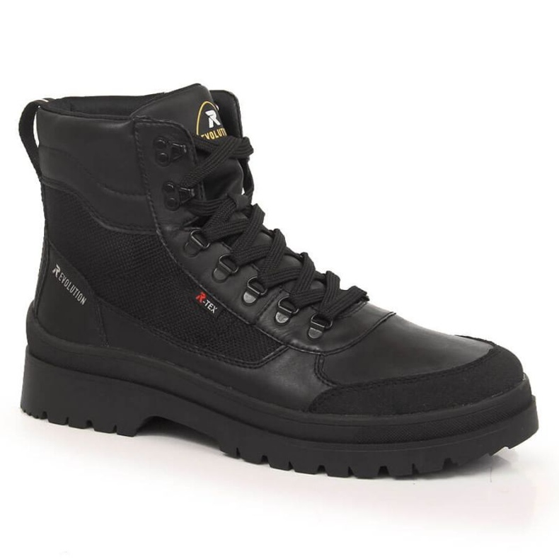 Botas con aislamiento de cuero impermeable Rieker Revolution M RKR570 negro