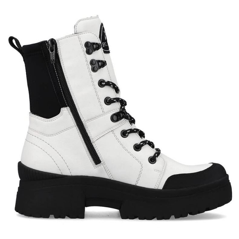 Botas con aislamiento de cuero impermeable Rieker Revolution W RKR571 blanco