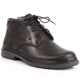 Botines de piel con cremallera Helios M H810 negro
