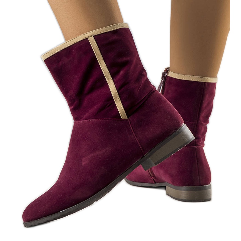 BM Botas clásicas Lersey burdeos