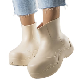 BM Botas de agua beige con suela alta Frolo BM Botas de agua beige con suela alta Frolo