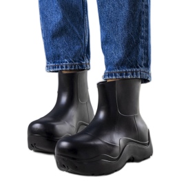 Botas de goma negras con suela alta Frolo negro