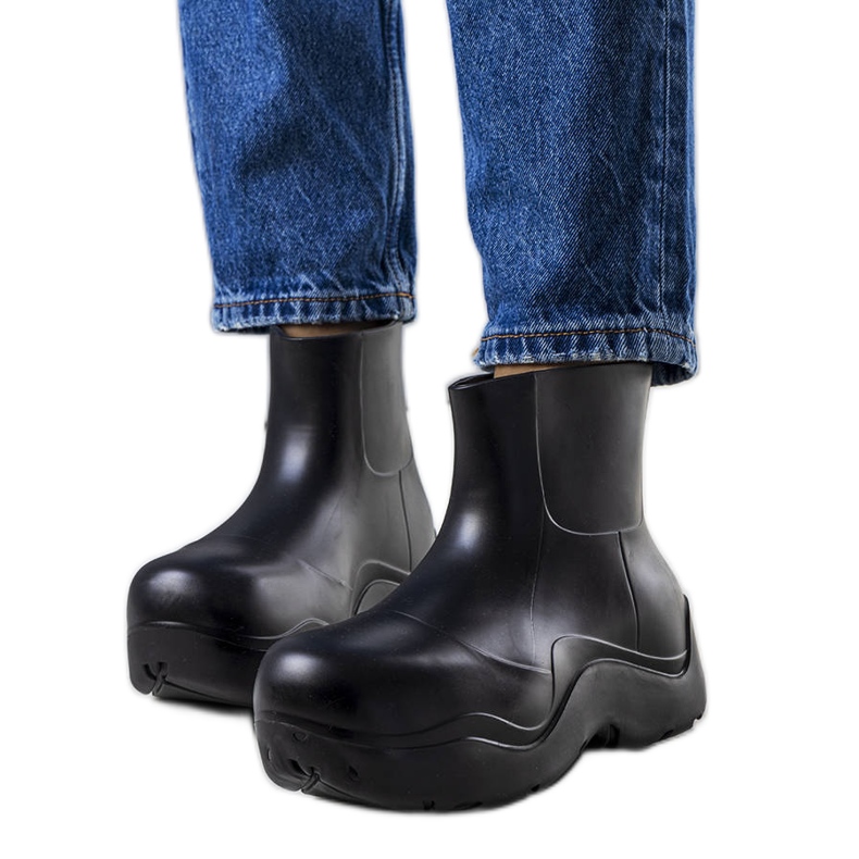 Botas de goma negras con suela alta Frolo negro