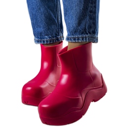 BM Botas de agua rosas con suela alta de Frolo
