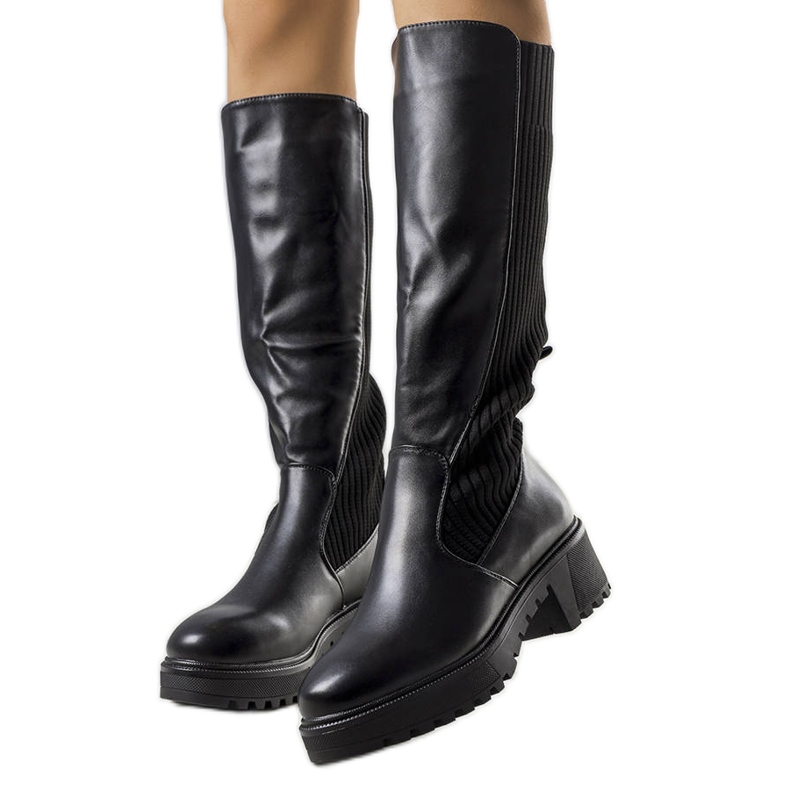 Botas negras con aislamiento Mishin negro Botas negras con aislamiento Mishin negro