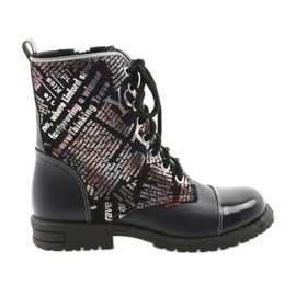 Botines niña Zarro 69/03 azul marino multicolor gris púrpura negro