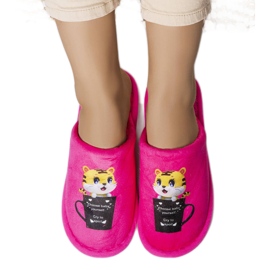 Pantuflas Catcup suave rosa neón