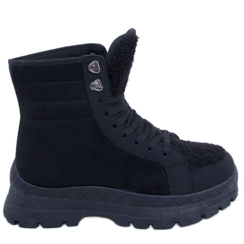 Botas de cordones con piel de cordero Khandi Black negro Botas de cordones con piel de cordero Khandi Black negro