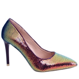 BM Tacones mujer lentejuelas Mirren Navy multicolor