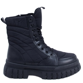 BM Botas planas con cordones Barkin Negro