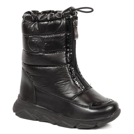 Botas de nieve impermeables para niña con membrana Kornecki 6920 negro