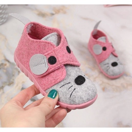 Zapatillas de estar por casa de fieltro para niña con velcro Befado 526P104