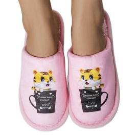 Pantuflas Catcup suave rosa rosado