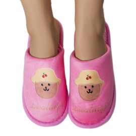 Pantuflas blandas rosas de Diealings