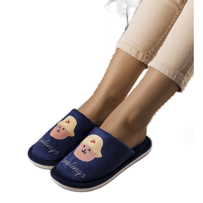 Pantuflas blandas azul oscuro de Diealings Pantuflas blandas azul oscuro de Diealings