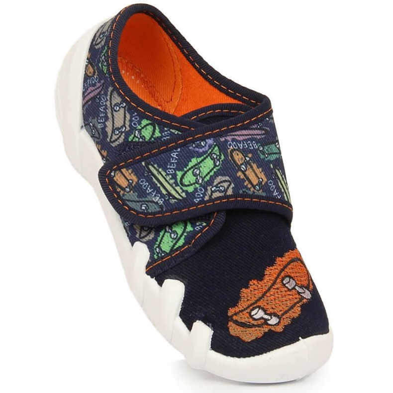 Zapatillas de estar por casa Befado Jr BEF11F velcros azul marino