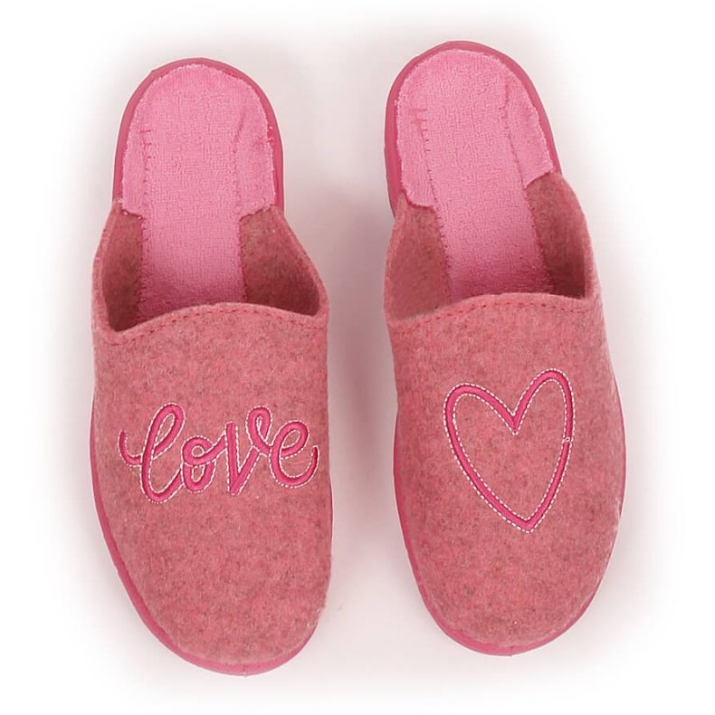 Befado Jr BEF40A pantuflas correderas de fieltro rosado