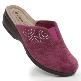 Pantuflas cómodas con banda elástica Inblu ARC22 rojo