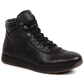 Botas altas de piel con aislamiento Rieker M RKR552 negro