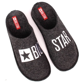 Zapatillas de estar por casa de fieltro de lana Big Star INT1804 negro