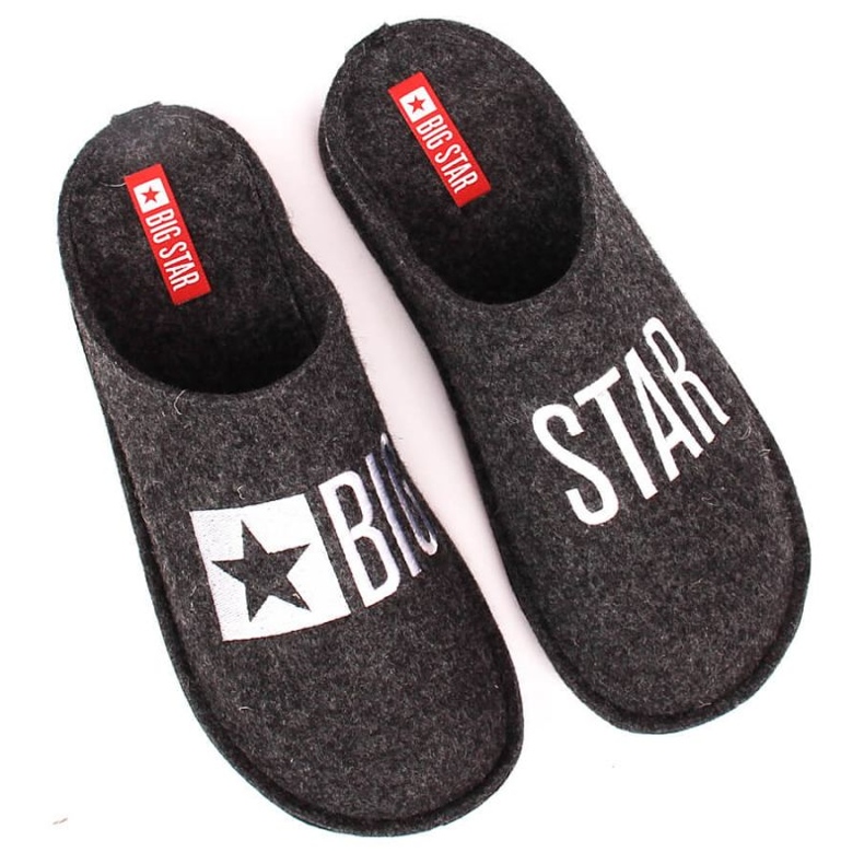 Zapatillas de estar por casa de fieltro de lana Big Star INT1804 negro