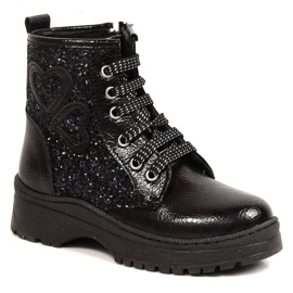 Cálidas botas con purpurina Potocki Jr WOL122A negro