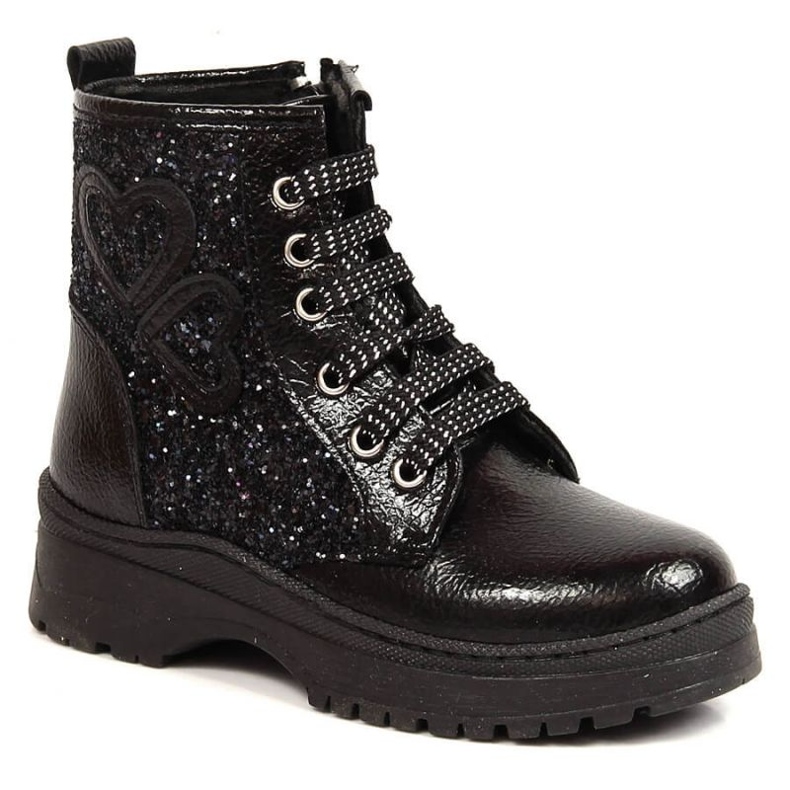 Cálidas botas con purpurina Potocki Jr WOL122A negro
