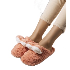 Pantuflas Conejo suave rosa oscuro rosado