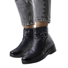PA1 Botas negras con aislamiento en la cuña de Yarela negro