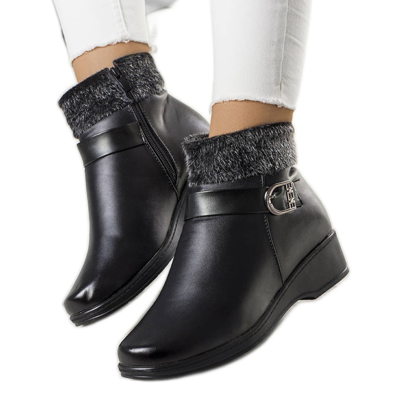 PA1 Botas negras con aislamiento en la cuña Bryson negro