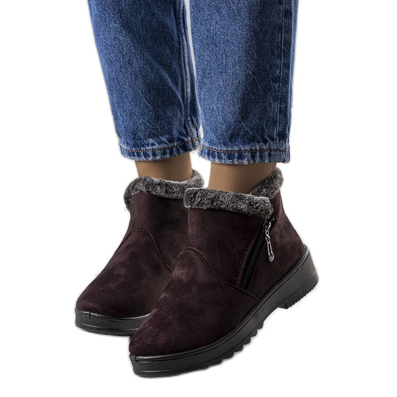 Botas de nieve con forro de pelo marrón Wren