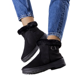 Botas de nieve negras con aislamiento y pelo Julius negro
